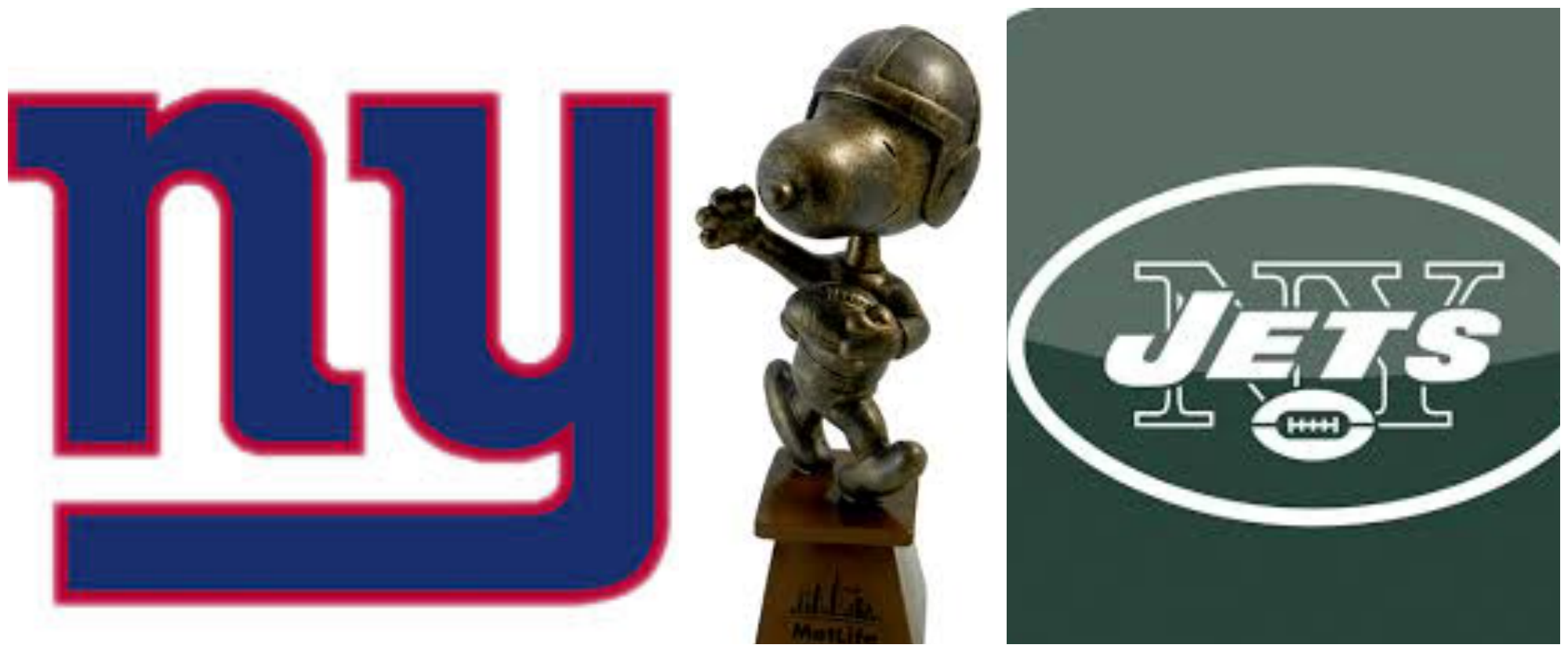 The annual Snoopy Bowl between the New York Giants & The New York Jets